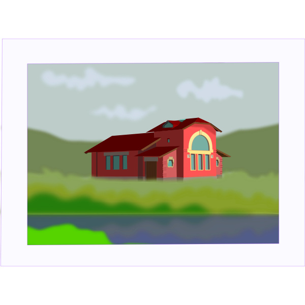 SVG Red house vector graphics