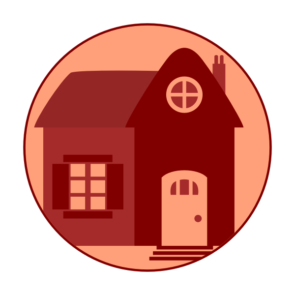 SVG Red house vector image