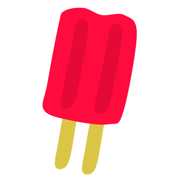 SVG Red icecream on stick vector drawing