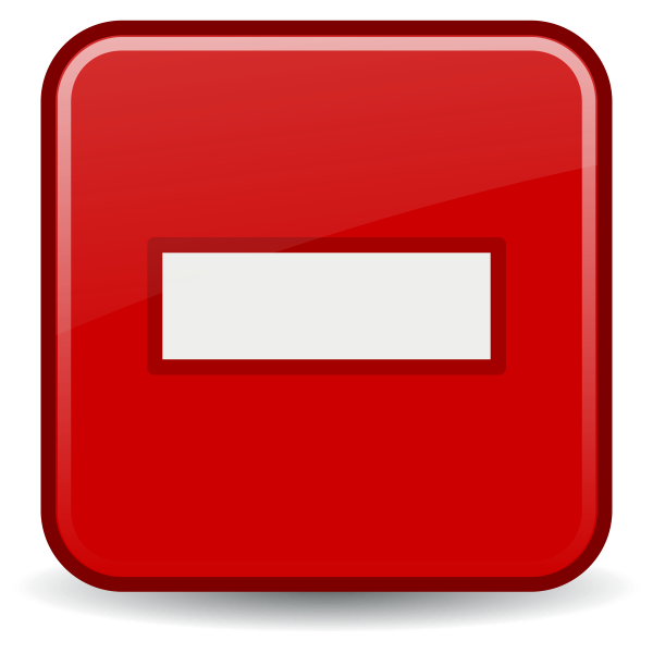 SVG Red illustration of computer button - minus