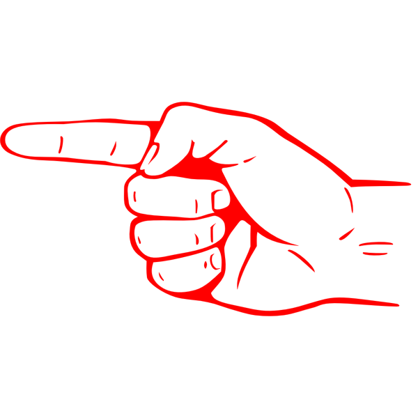 SVG Red index finger