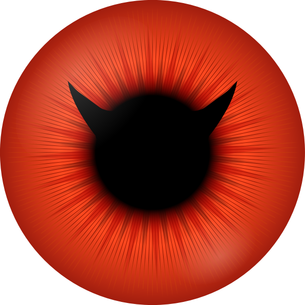 SVG Red iris with devil pupil