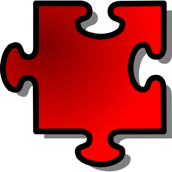 SVG Red Jigsaw piece 2