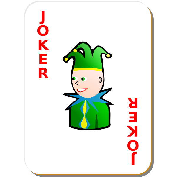 SVG Red Joker playing card vector image