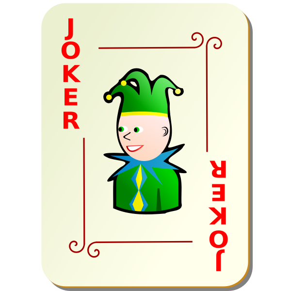 SVG Red Joker playing card vector image