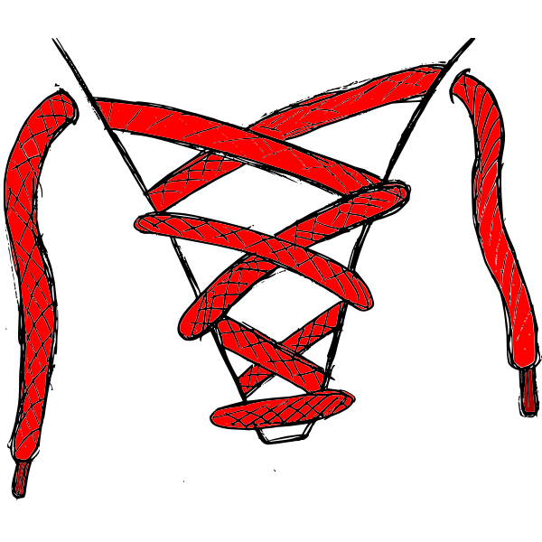 SVG Red lace on shirt