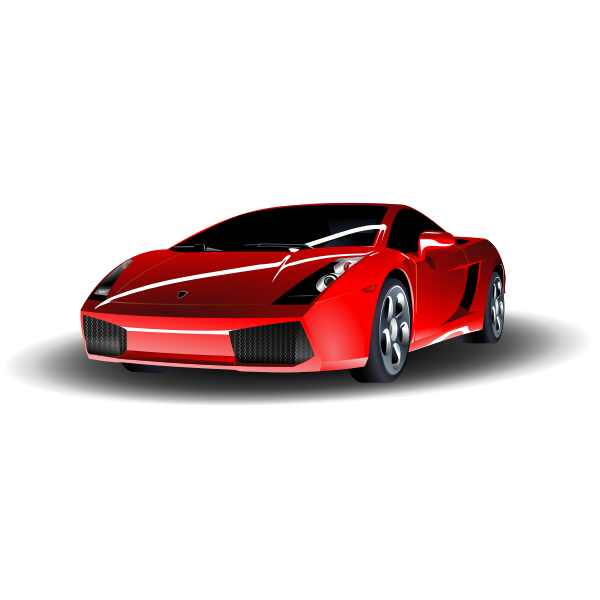 SVG Red Lamborghini vector art