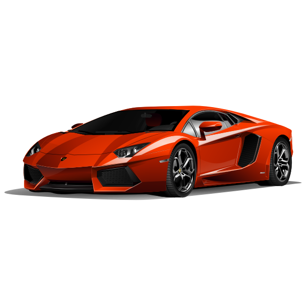SVG Red Lamborghini vector drawing