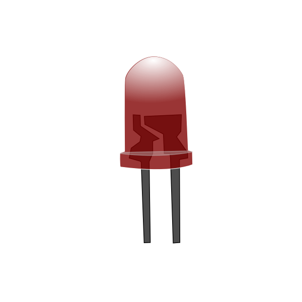 SVG Red LED lamp off