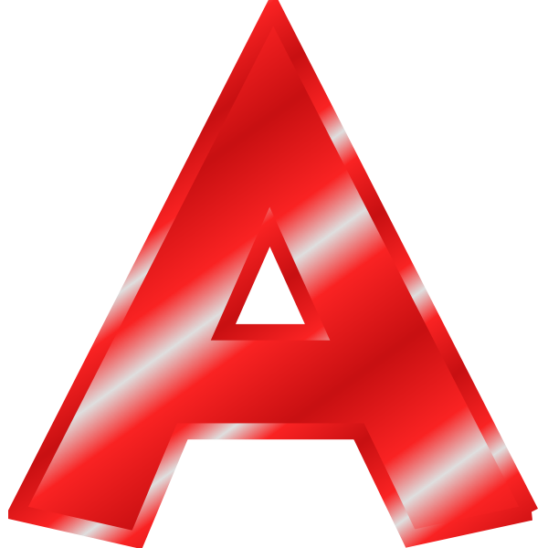SVG Red letter 039039A039039