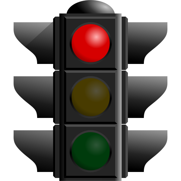 SVG Red light on