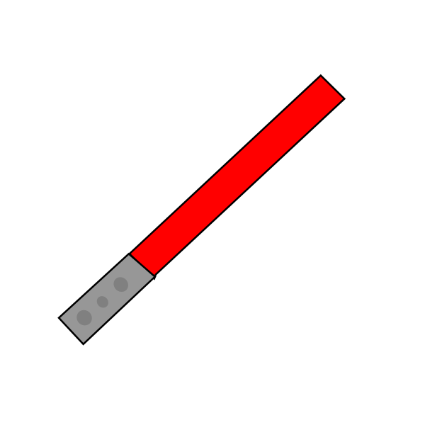 SVG Red light saber vector image