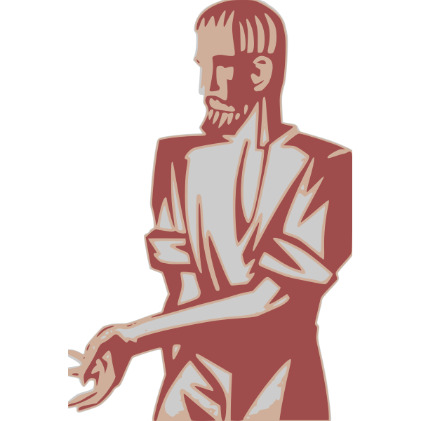 SVG Red man statue