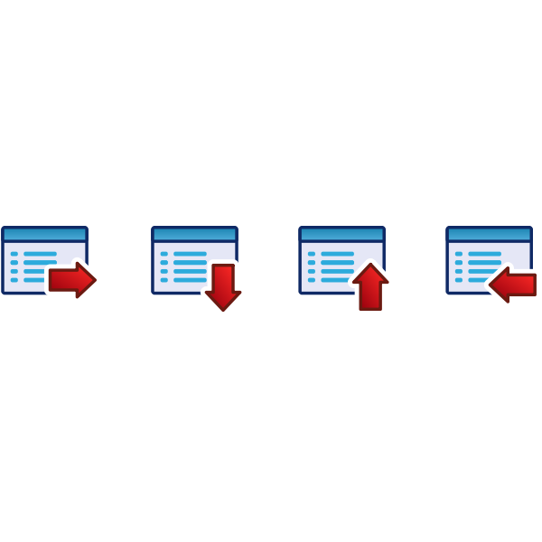 SVG Red menu vector icon set
