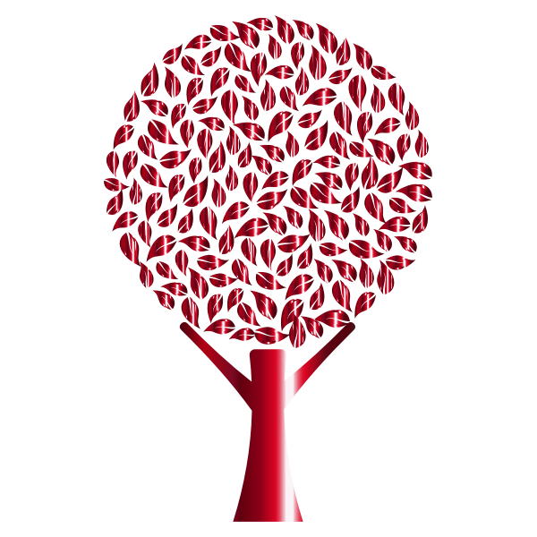 SVG Red metallic tree
