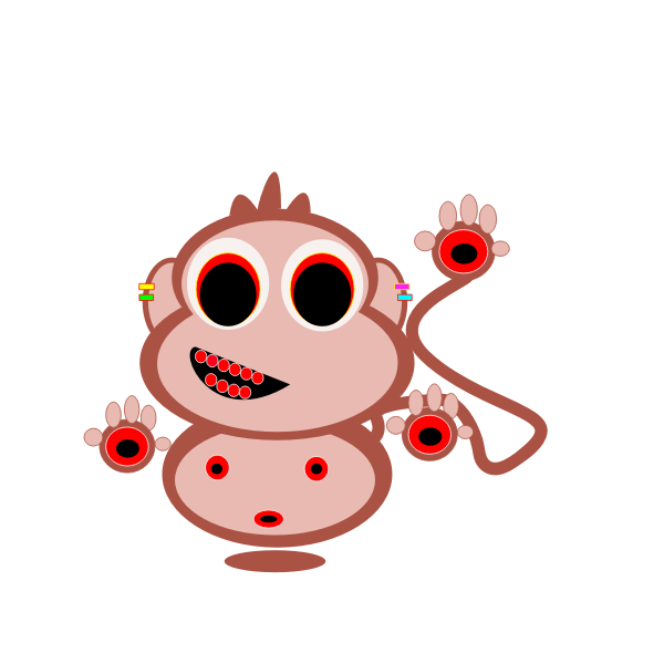 SVG Red monkey