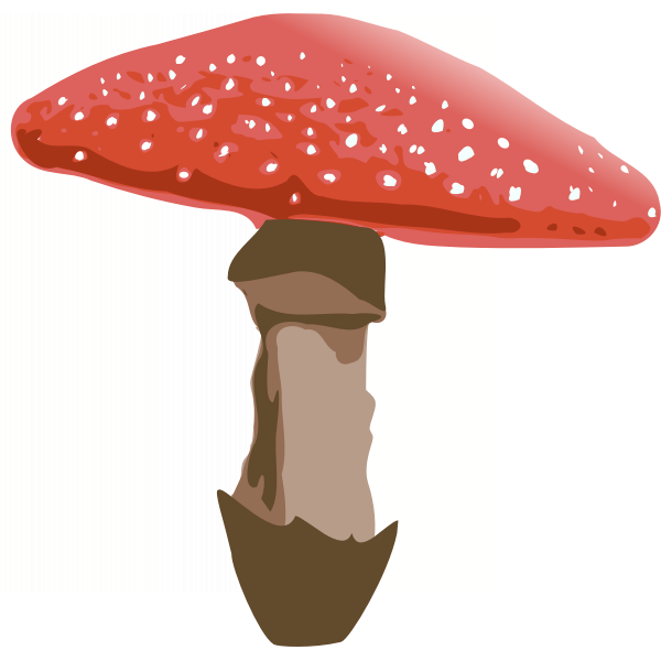 SVG Red mushroom with dots