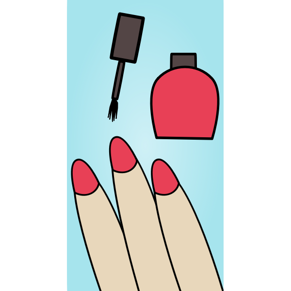 SVG Red nail polish