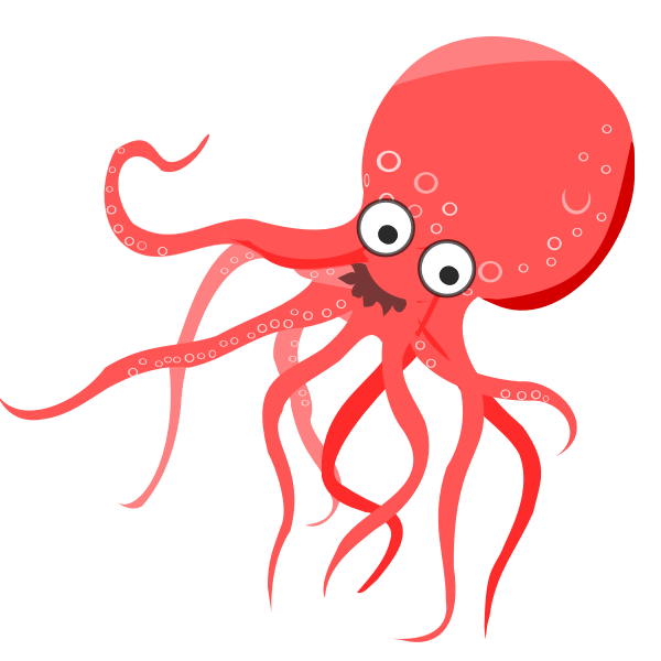 SVG Red octopus