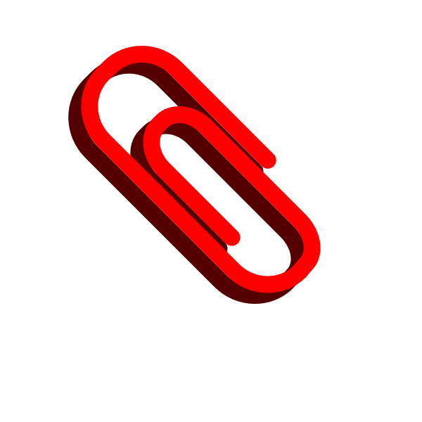 SVG Red paperclip