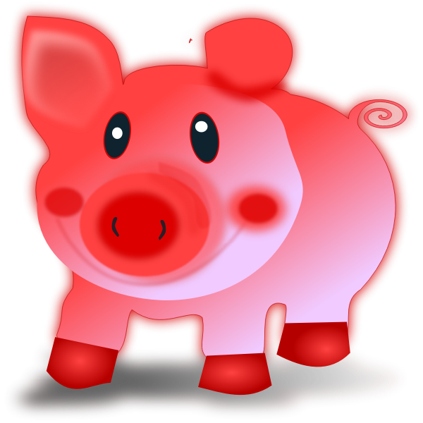 SVG Red piglet vector illustration