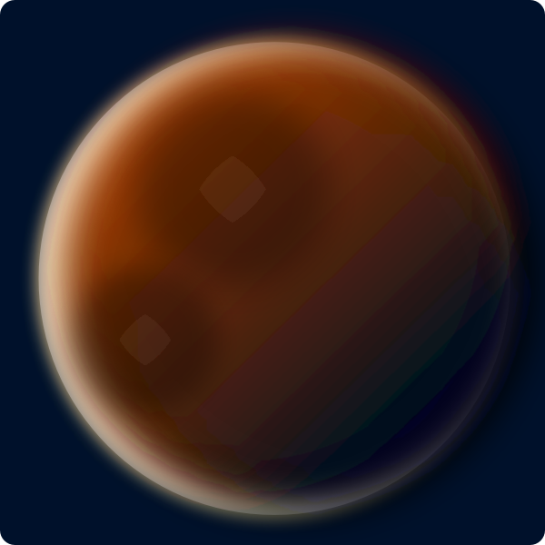 SVG Red planet color vector illustration