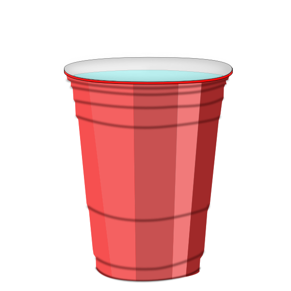 SVG Red plastic cup vector clip art