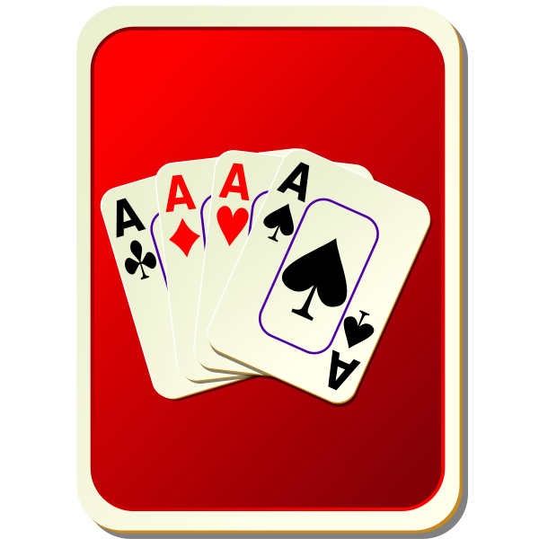 SVG Red playing card back vector illustration