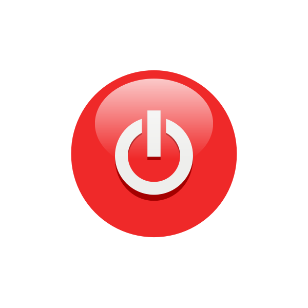 SVG Red power button drawing
