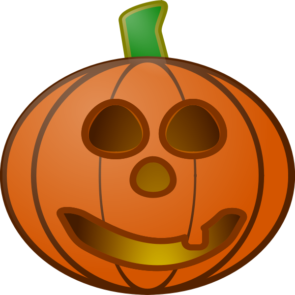 SVG Red pumpkin lantern vector illustration