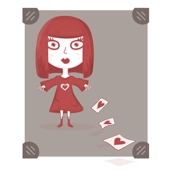 SVG Red queen of hearts