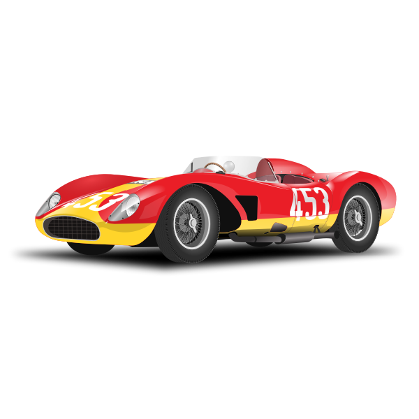 SVG Red racing car