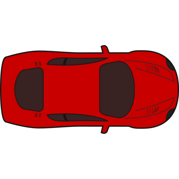SVG Red racing car top view vector