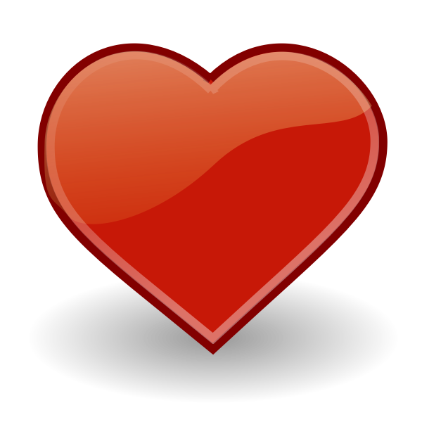 SVG Red reflective heart vector illustration