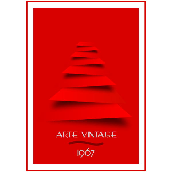 SVG Red retro poster