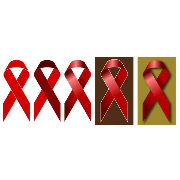 SVG Red ribbon collection