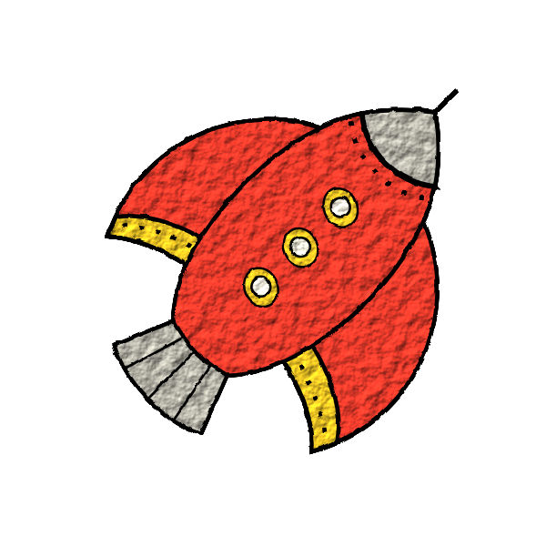 SVG Red rocket drawing