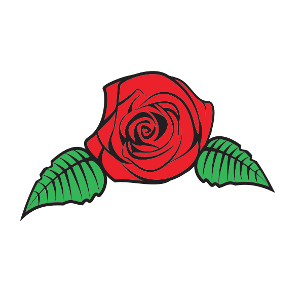 SVG Red rose flower