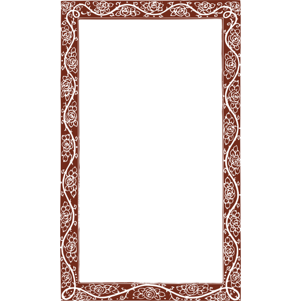 SVG Red rose frame