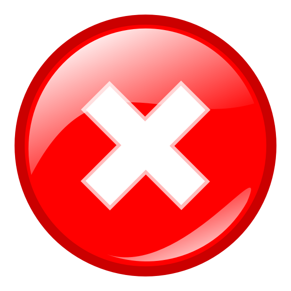 SVG Red round error warning vector icon