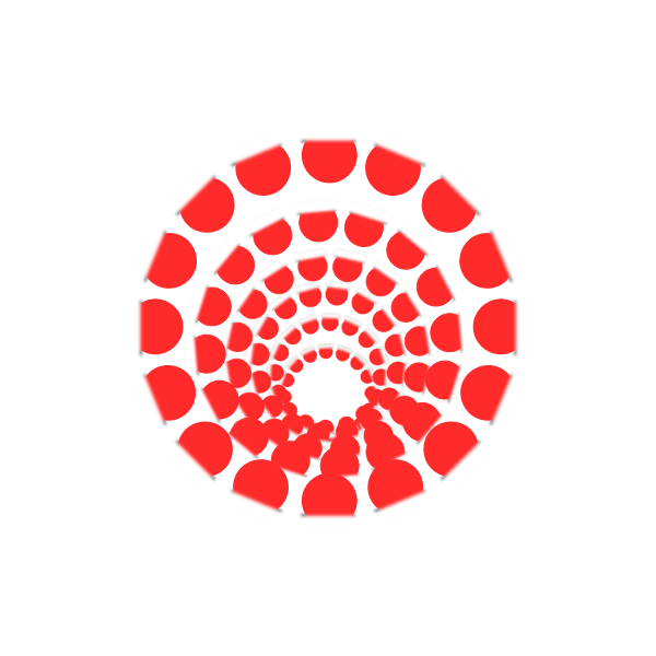 SVG red round infinity illusion