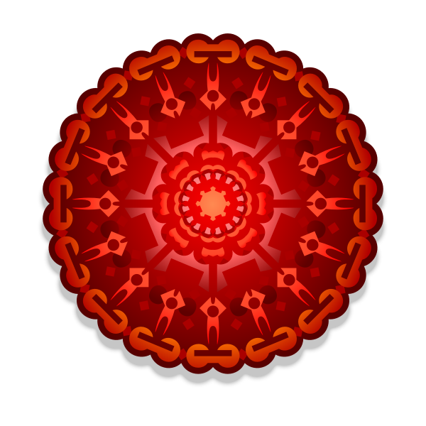 SVG Red round pattern decoration vector image