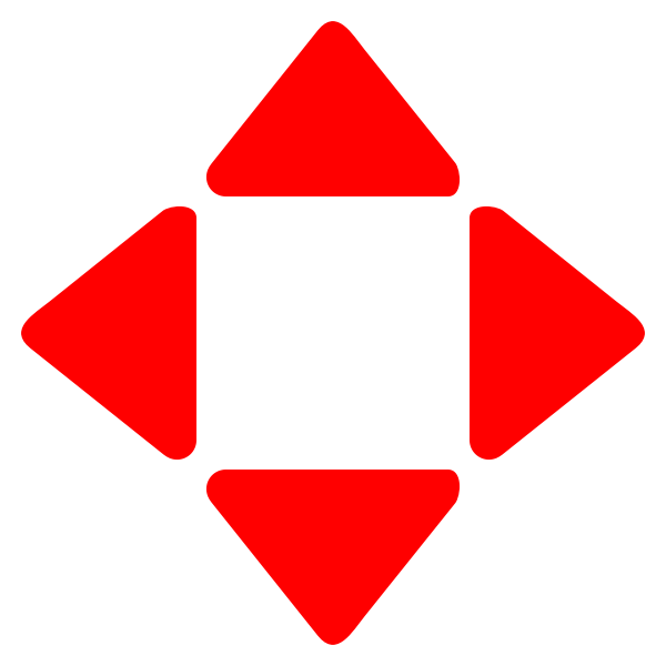 SVG red rounded arrows