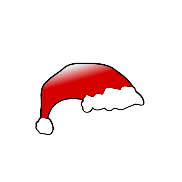 SVG Red Santa Claus hat vector
