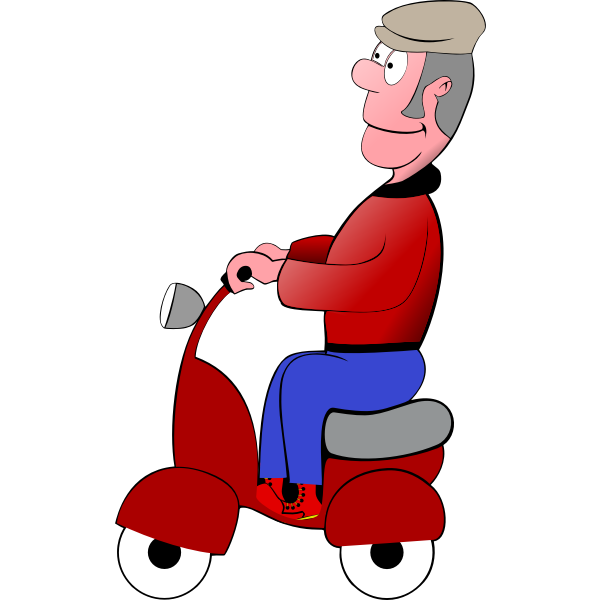 SVG Red scooter