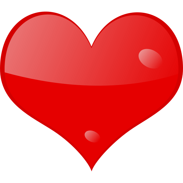 SVG Red shining heart vector image