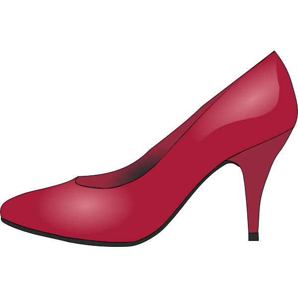 SVG Red shoe vector clip art