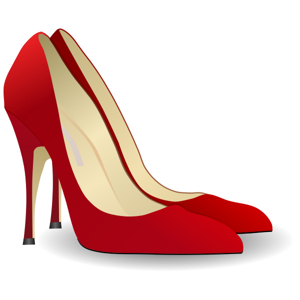 SVG Red shoe vector drawing