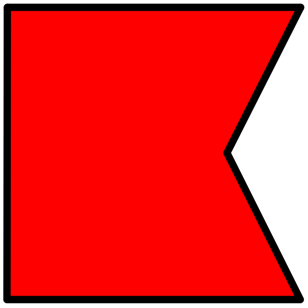 SVG Red signal flag