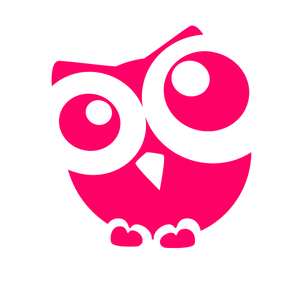 SVG Red silhouette of an owl
